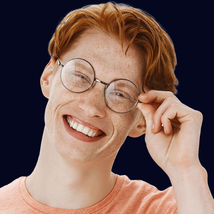 pleased to meet you smart attractive redhead man w G6AMV2J.jpg